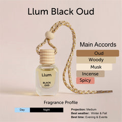 Black Oud Car Air Freshener With AC Vent Clip