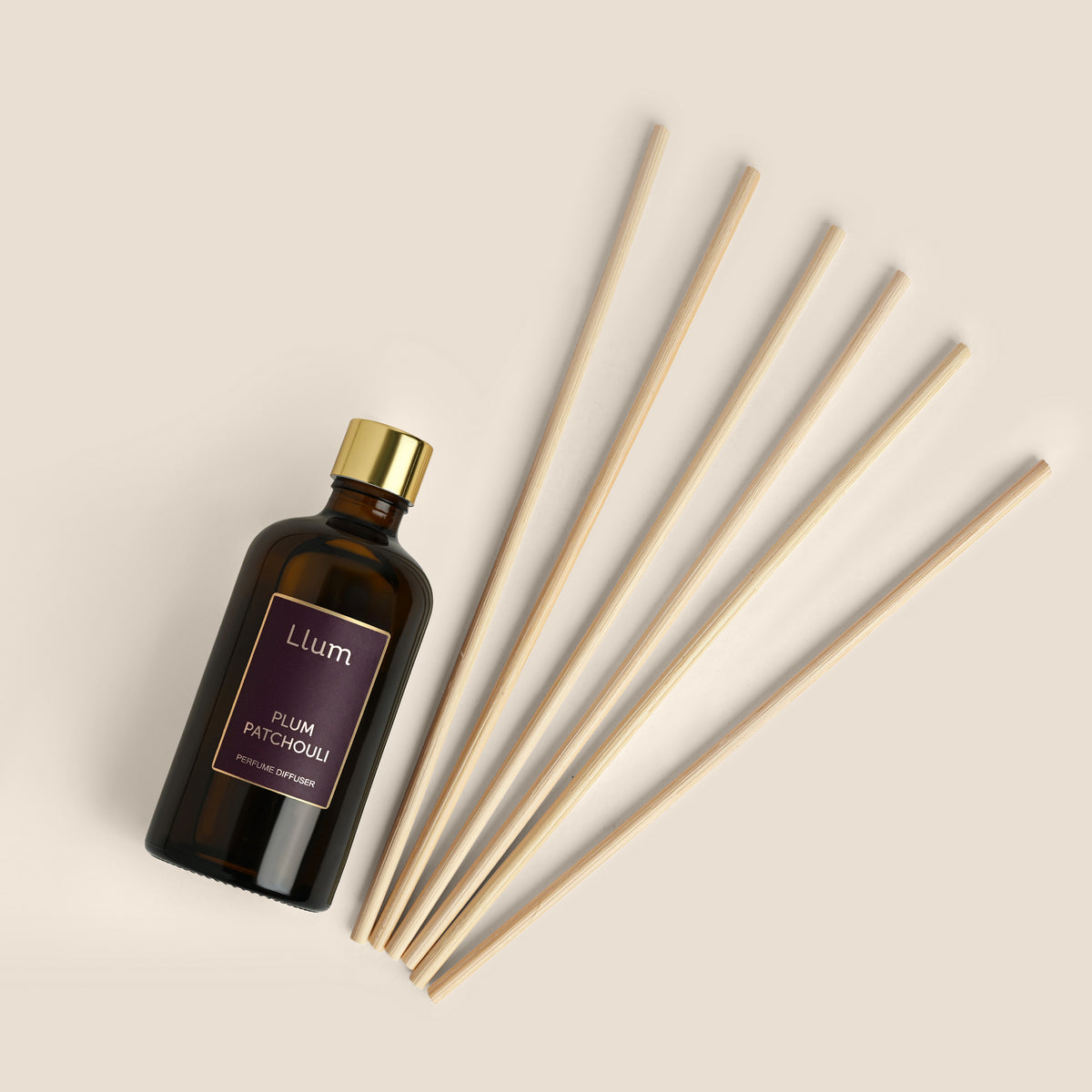 Plum Patchouli Reed Diffuser Refill (100ml) + Reed Sticks