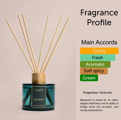 Bergamot Essential Oil Reed Diffuser 100ml