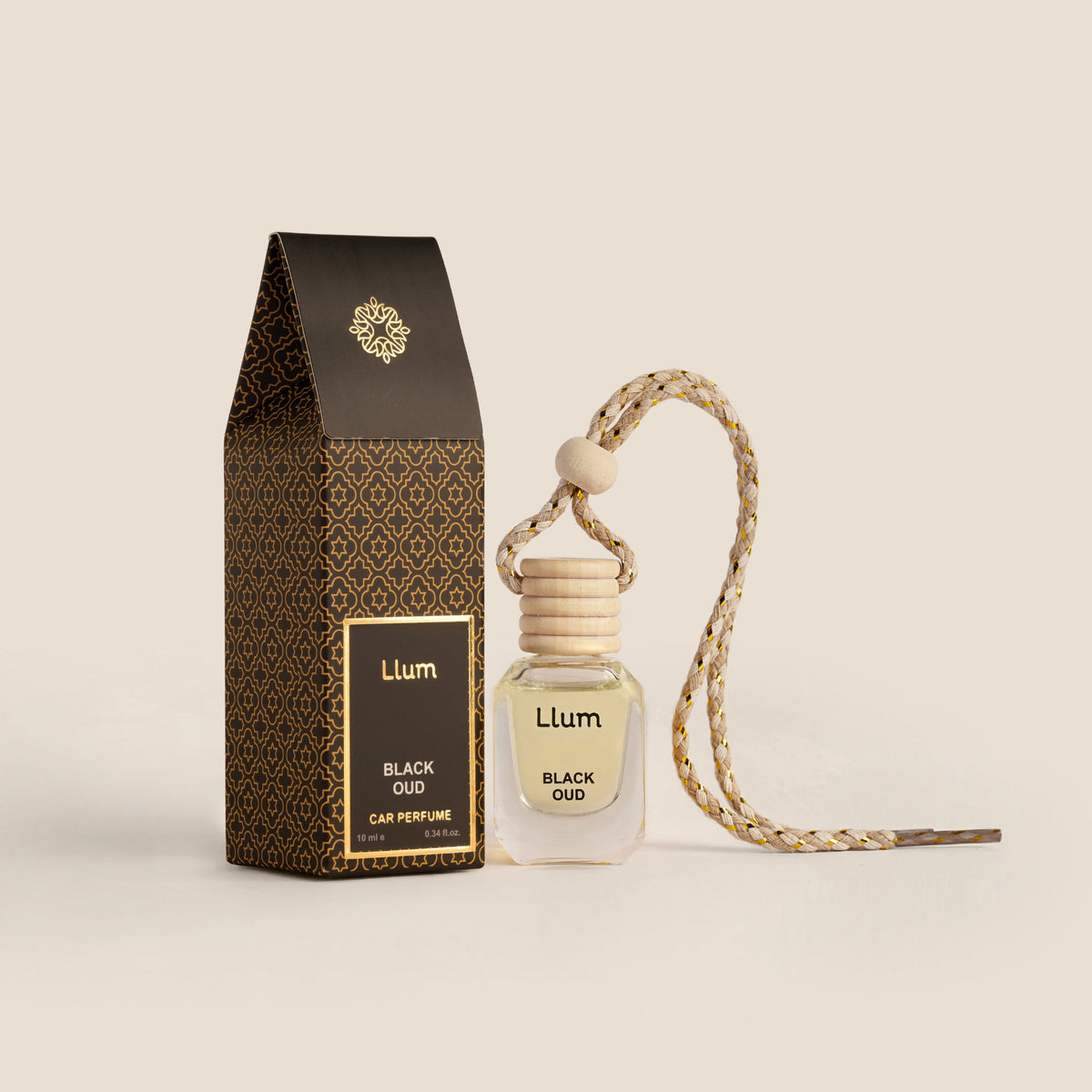 Black Oud Hanging Car Air Freshener