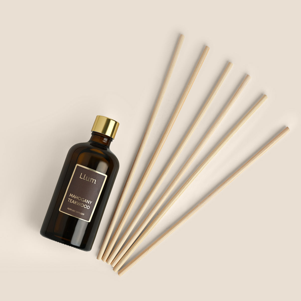 Mahogany Teakwood Reed Diffuser Refill + Reed Sticks