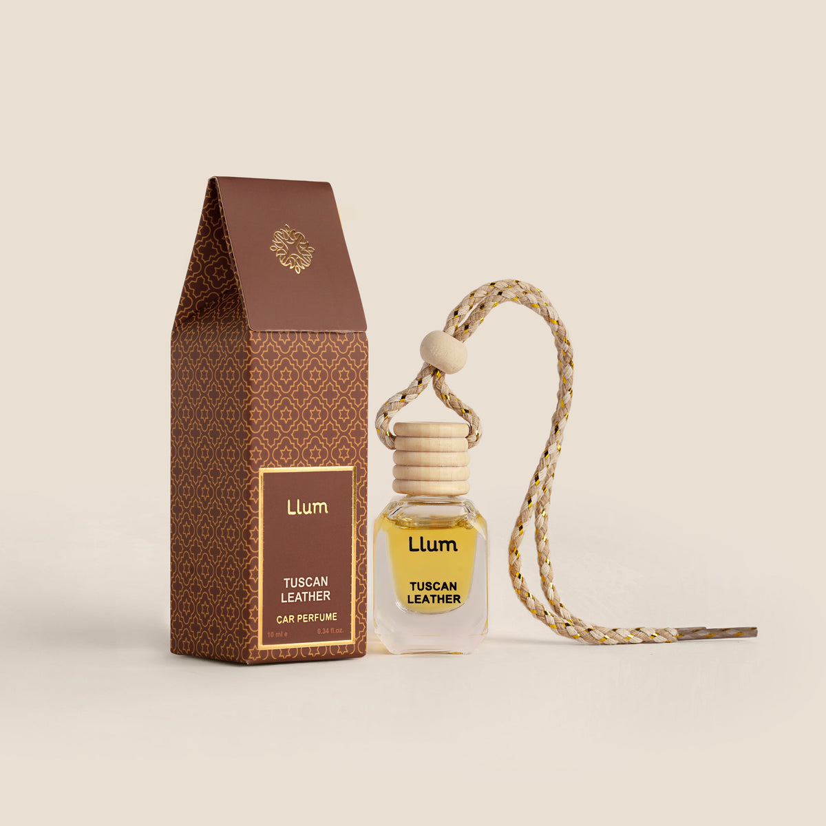 Tuscan Leather Hanging Car Air Freshener